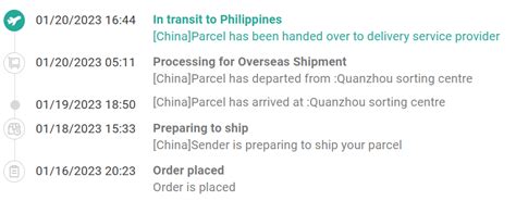are packages stuck in china